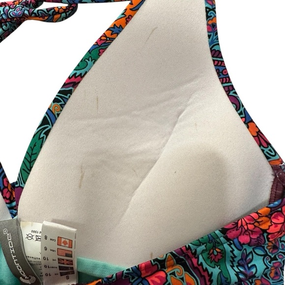 Moontide floral paisley twist front one piece swimsuit US 6 NWT - Picture 6 of 11